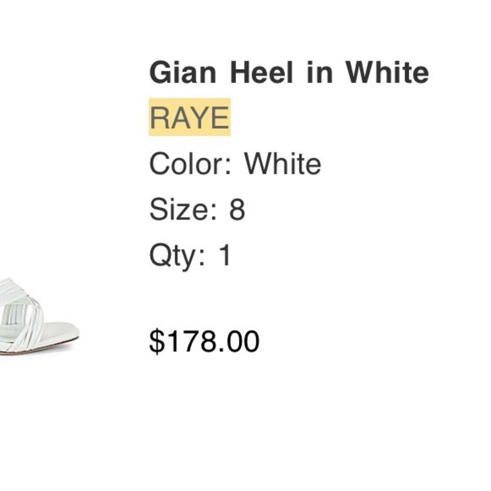 RAYE White Gian Heels